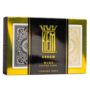 KEM Arrow Spielkarten Schwarz Gold | Premium Pokerkarten