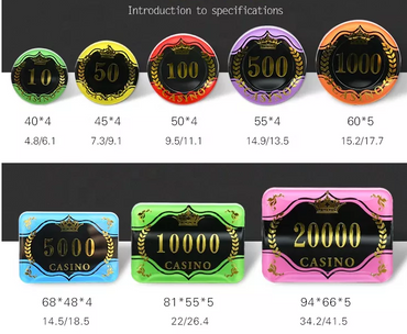 Personalisierte Casino Plaques in drei verschiedenen Größen