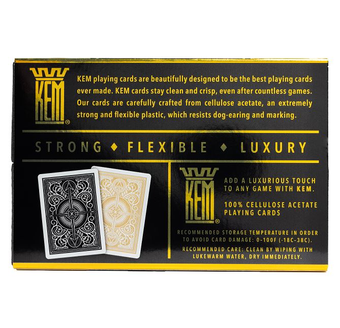 KEM Arrow Spielkarten Schwarz/Gold