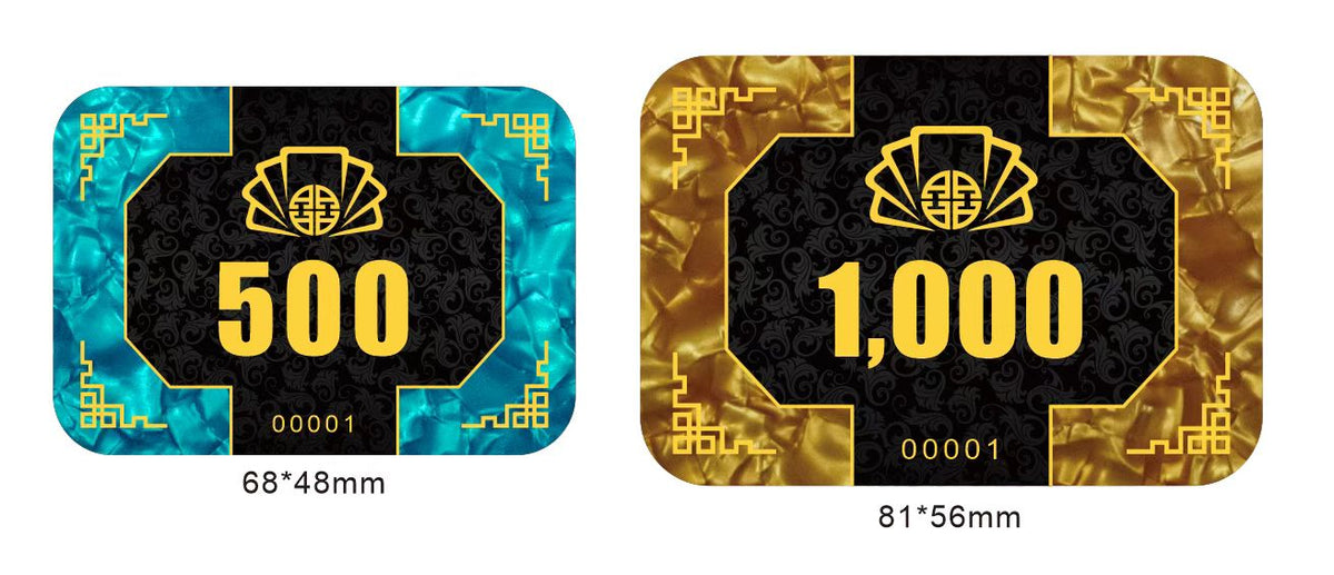 Detailansicht einer 4 Aces Poker-Plaque mit Seriennummer und Perlmutt-Finish