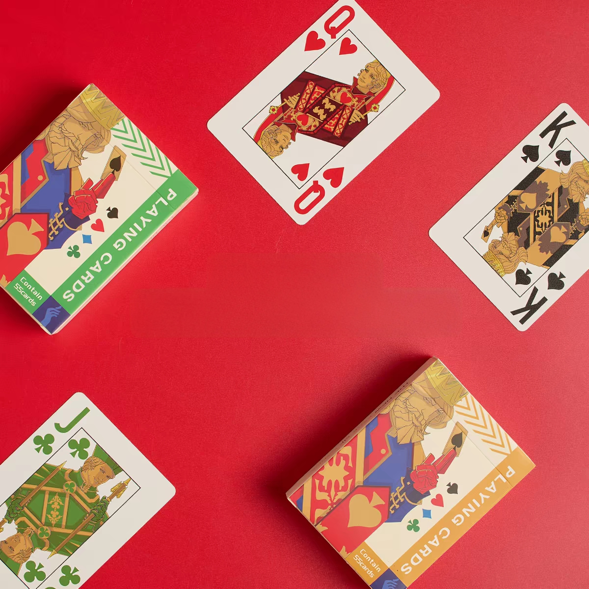 Kartenfront der 4-farbigen Plastik-Spielkarten mit Jumbo Index