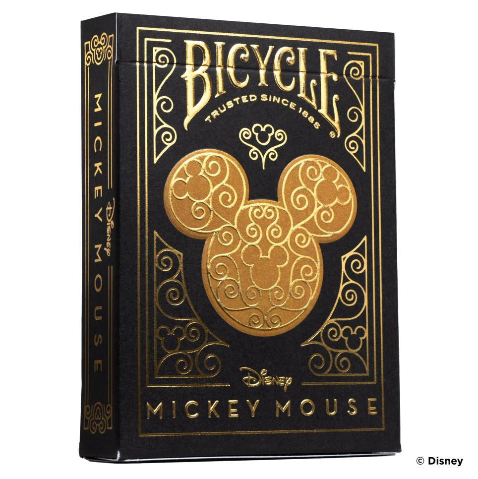 Bicycle Disney Micky Maus Black and Gold Spielkartendeck in Goldfolien-Schachtel