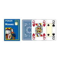 Blaues Modiano Jumbo Pokerkarten Einzeldeck aus 100 Prozent Plastik