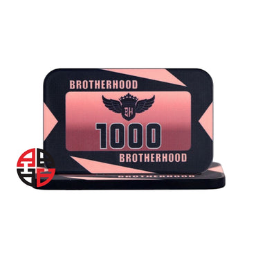 Chip-Werte der Brotherhood Keramikchips: von 2 bis 1000 mit Rosé-Plaque