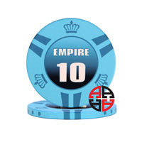 Empire Keramik-Pokerchip mit Kronen-Motiv, Detailansicht, limitierte Edition