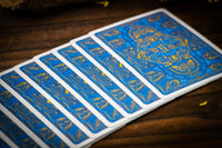 Gold-Blau-Folienveredelung der Caesar Playing Cards