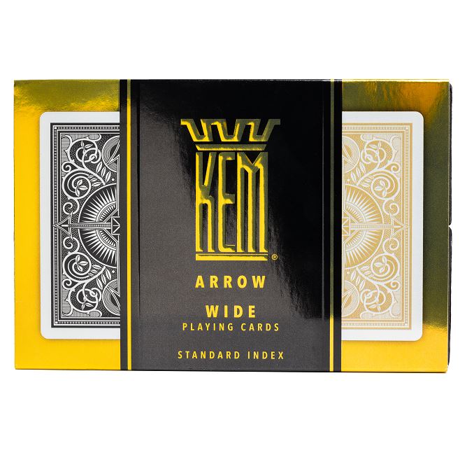 KEM Arrow Spielkarten Schwarz Gold | Premium Pokerkarten