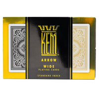 KEM Arrow Spielkarten Schwarz Gold | Premium Pokerkarten
