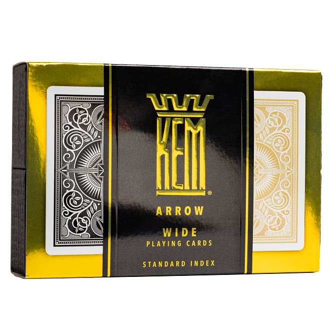 KEM Arrow Spielkarten Schwarz Gold | Premium Pokerkarten
