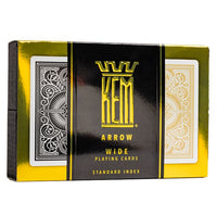 KEM Arrow Spielkarten Schwarz Gold | Premium Pokerkarten