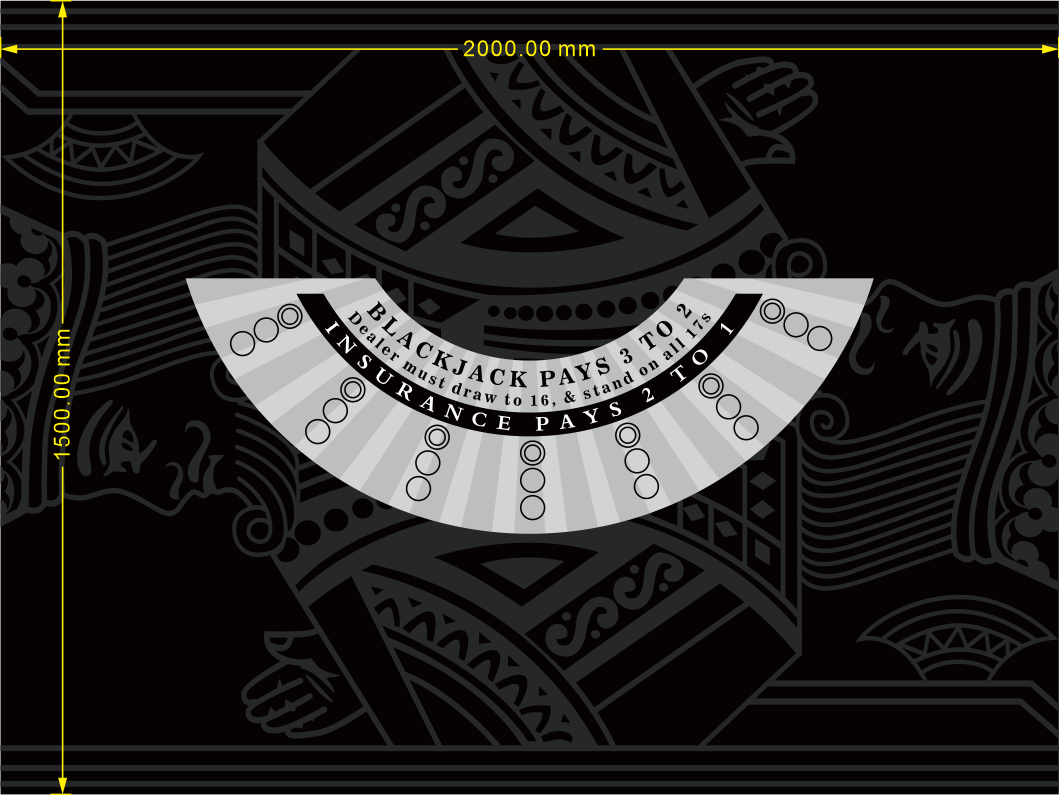 King Black Jack Spieltuch aus Velvet in 150 x 200 cm