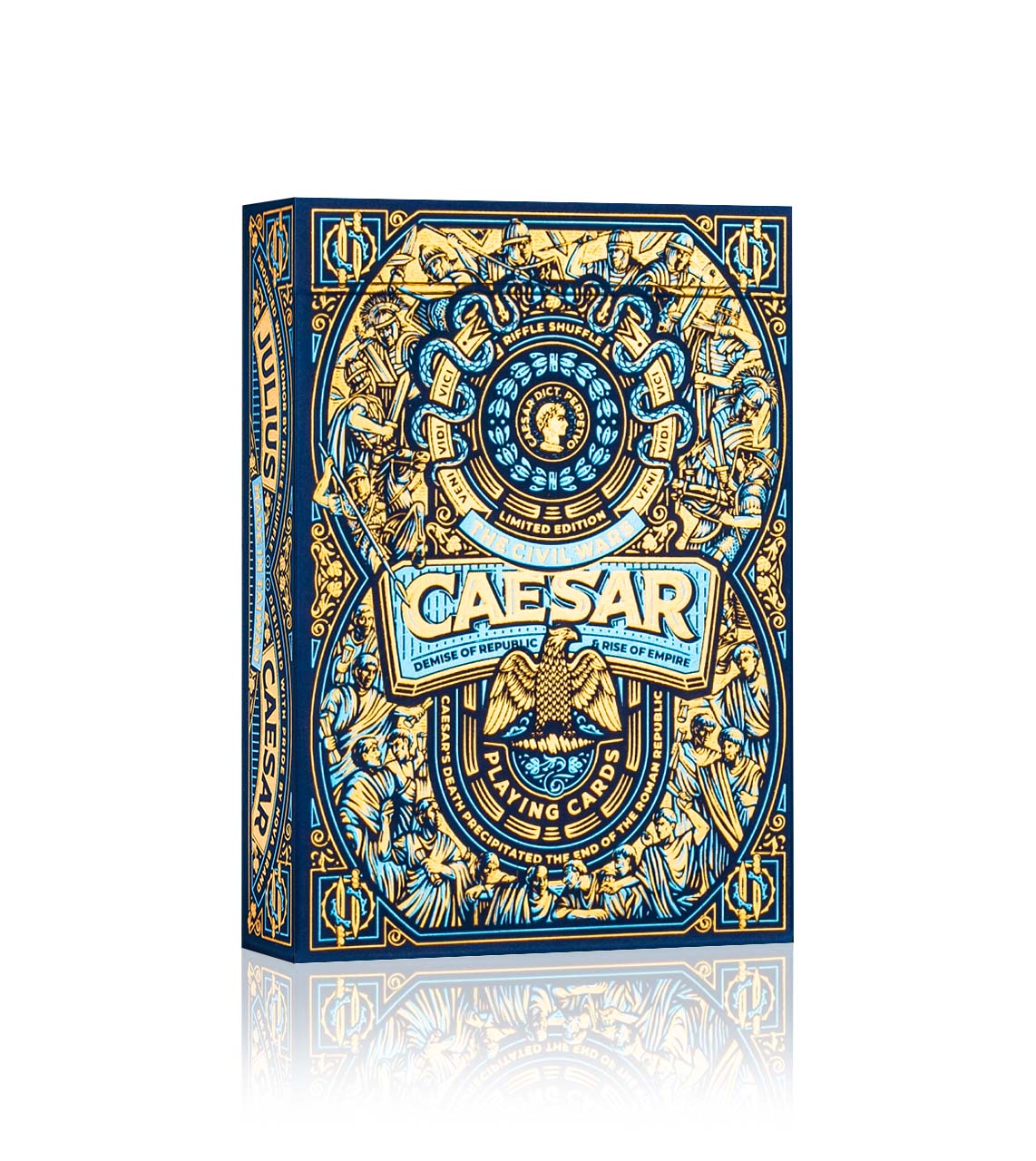 Limitierte Caesar Spielkarten Blue Edition mit geprägter Verpackung