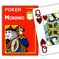 Modiano Pokerkarte mit Jumbo Index und vier großen Eckzeichen