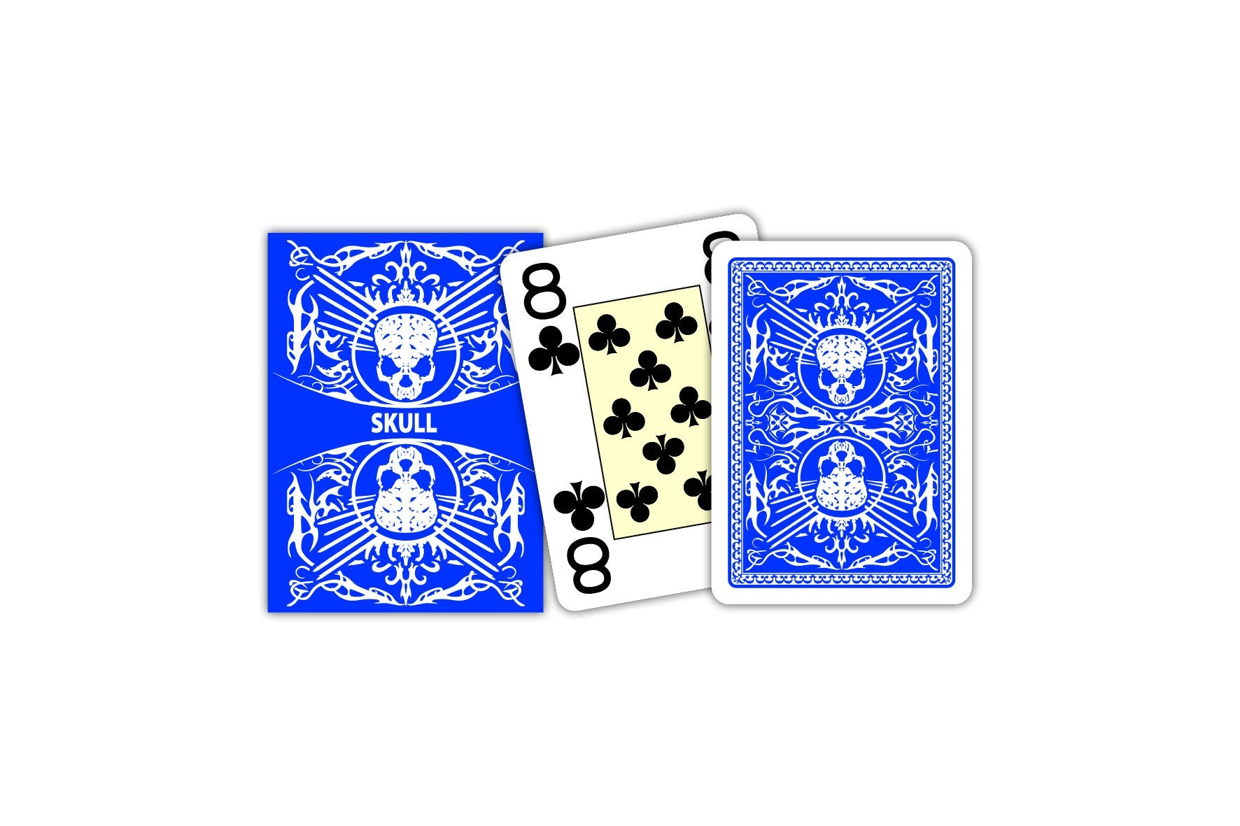 Modiano Skull Deck – Kunststoff-Spielkarten mit Totenkopf-Design auf der Rückseite