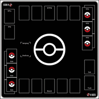 Detailansicht der rutschfesten Neopren-Oberfläche der Pokémon Spielmatte, ähnlich einer Mousepad-Textur für geschmeidiges Kartenhandling