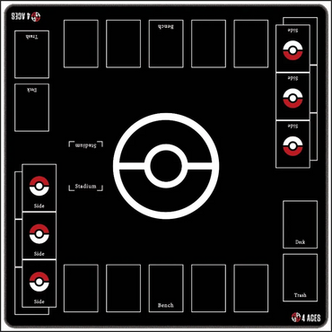 Detailansicht der rutschfesten Neopren-Oberfläche der Pokémon Spielmatte, ähnlich einer Mousepad-Textur für geschmeidiges Kartenhandling