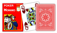 Rotes Modiano Jumbo Pokerkarten Einzeldeck aus 100 Prozent Plastik