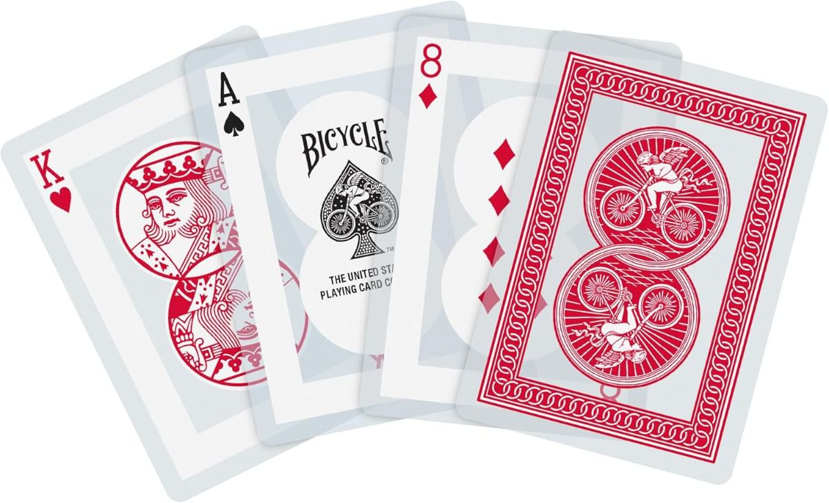 Wasserdichte Bicycle Pokerkarten aus robustem Kunststoff im Pokerformat