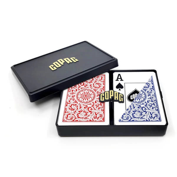 Copag Doppeldeck, 2 Decks Plastikspielkarten, Bridge Size 57x88 mm, Jumbo-Index
