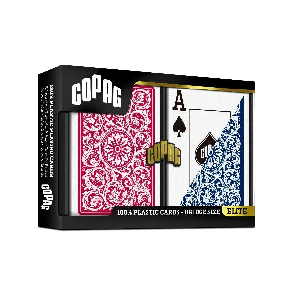 Copag Doppeldeck in stabiler Aufbewahrungsbox, 2 Decks Plastikspielkarten