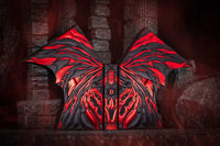 Geöffnete Demon V2 Kartenbox mit Fledermausflügel-Design