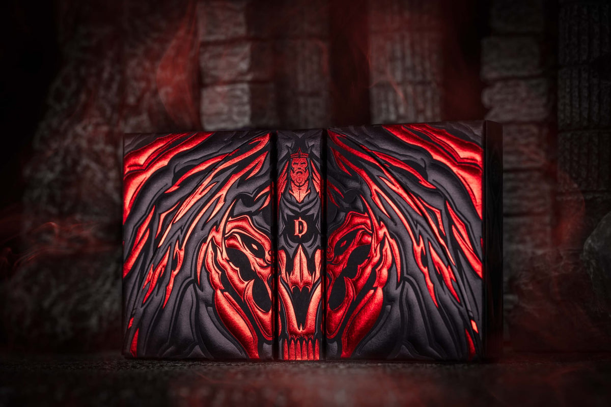 Demon V2 Playing Cards Vengeance Edition in Schwarz und Rot