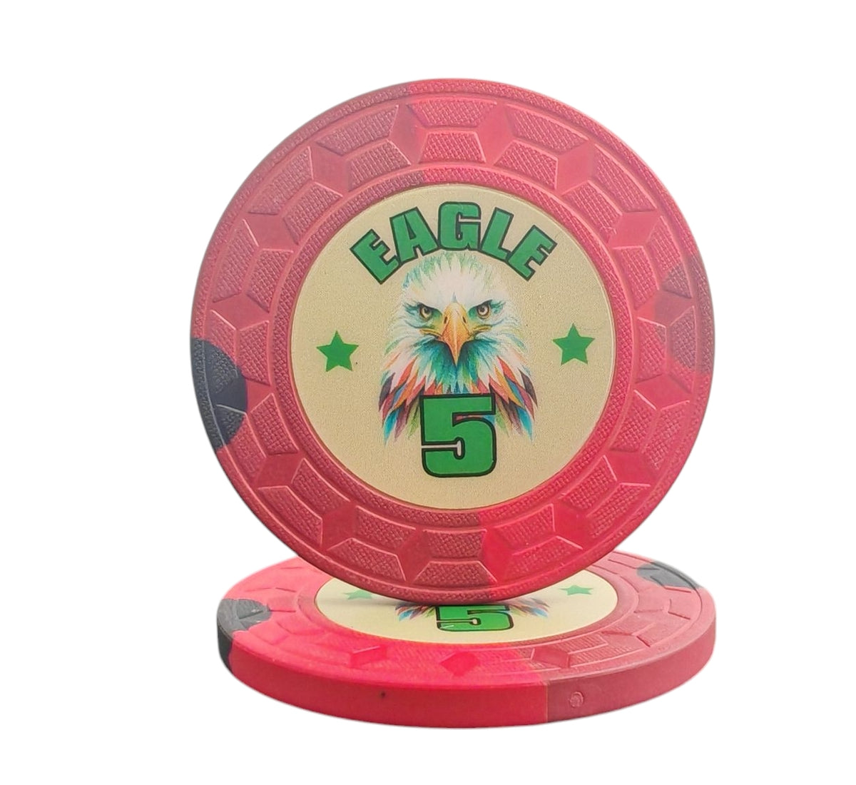Exklusives Hybrid-Keramik-Pokerchip-Set mit 500 Chips und Adler-Design