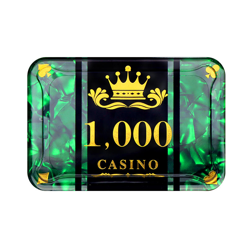 King Casino-Plaque mit Wert 1000 in Tiefgrün