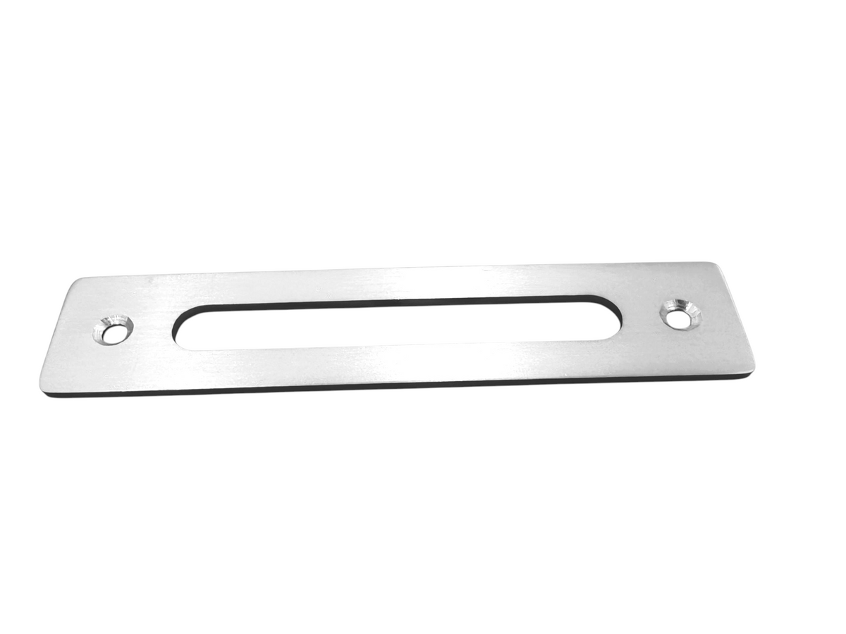 Silberner Messing-Geldschlitz für Pokertische 14 x 3 cm