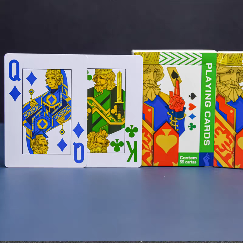 4-Farbige Plastik-Spielkarten – Jumbo Index, Orange oder Grün