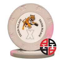 Graue Tiger Palace Hybrid-Keramikchips mit X als Joker