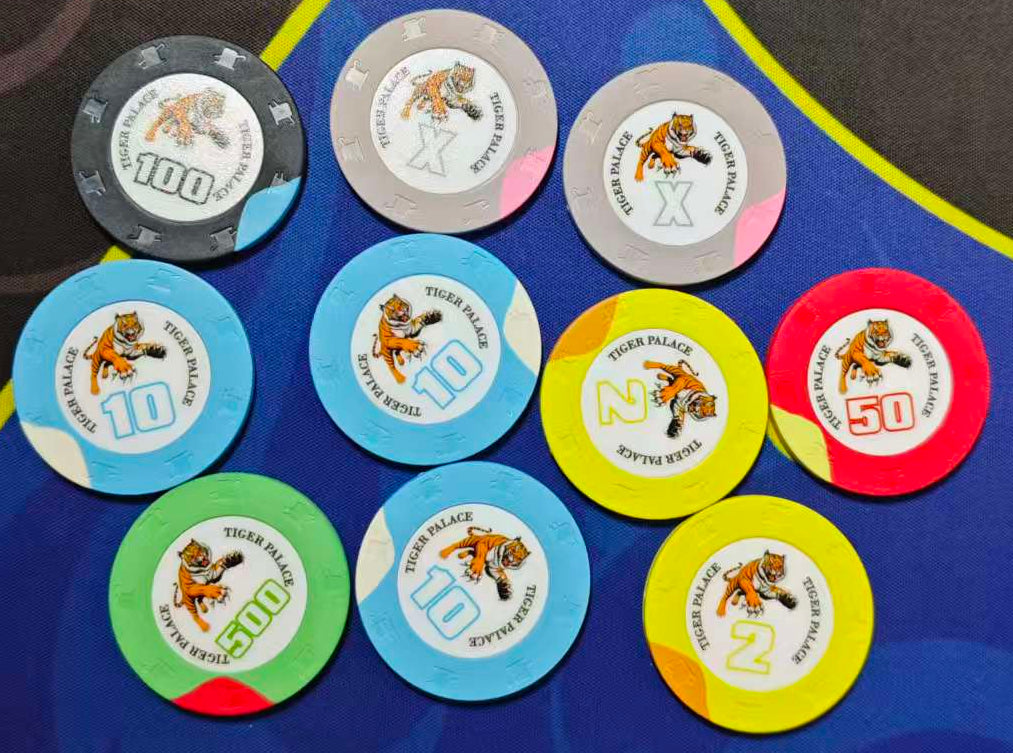 Detailansicht des Tiger-Palace-Designs auf einem Hybrid-Keramikchip