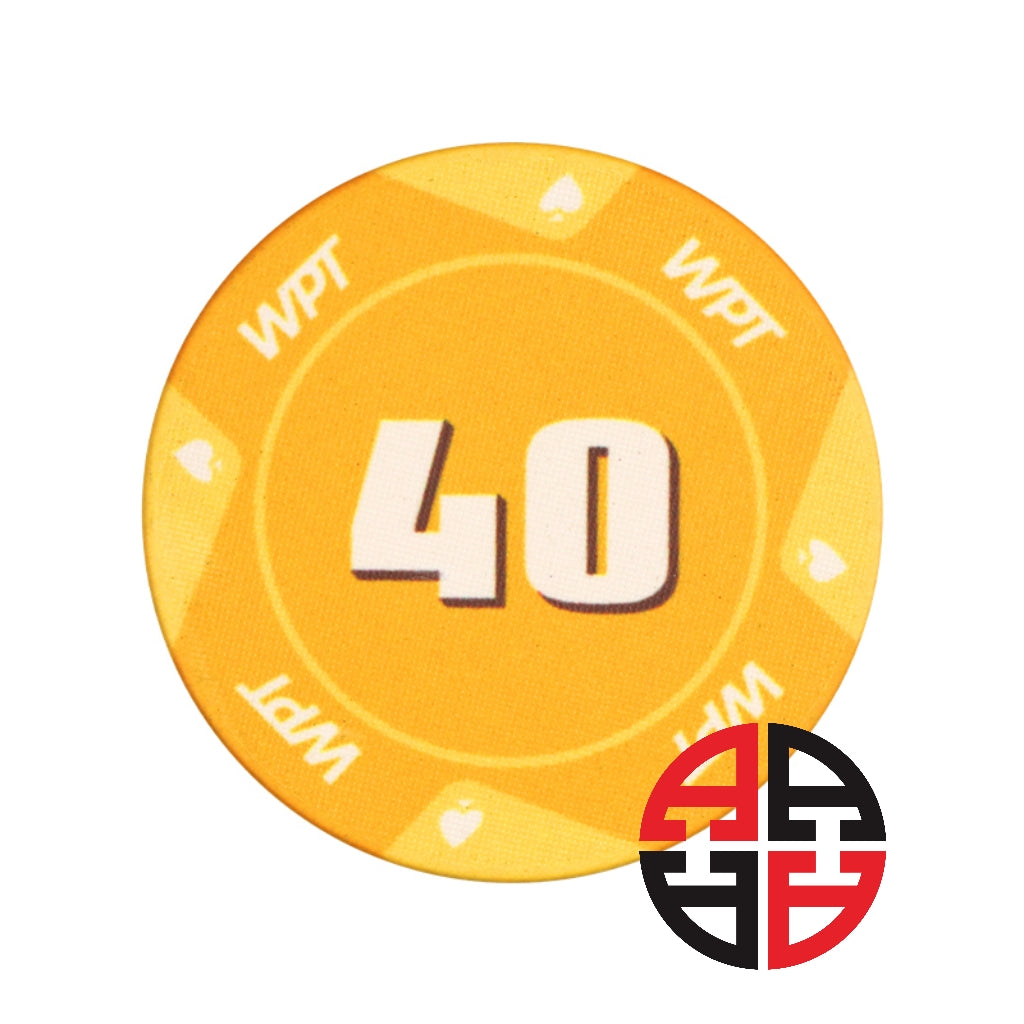 WPT Pokerchips mit sechs Wertstufen und insgesamt 500 Chips